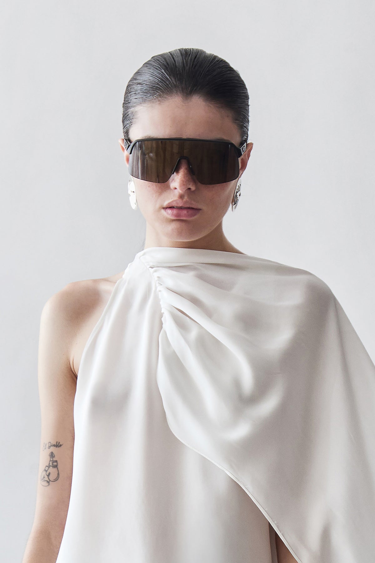 Top Beecroft Seda Vegetal Off White - imagen 1