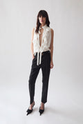 Top Mendieta Seda Natural Off White - imagen 1