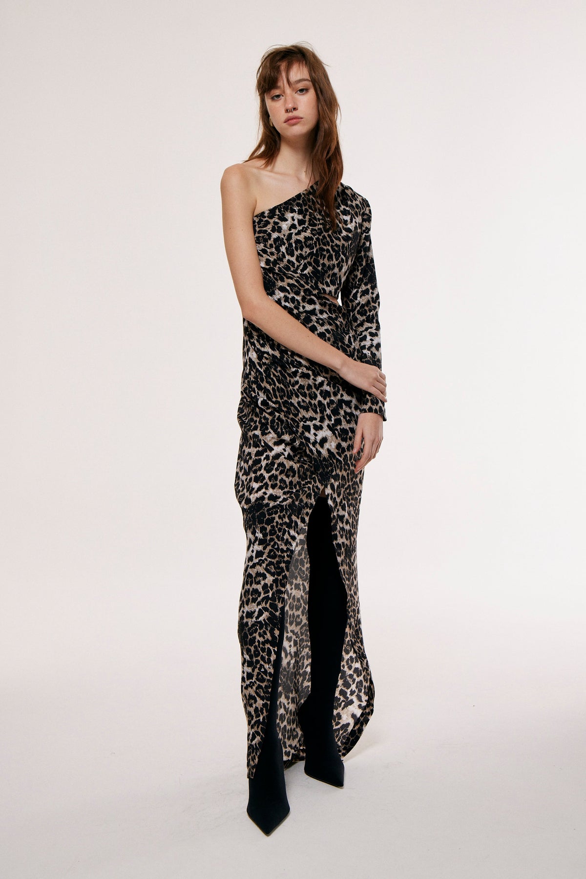 Vestido Super Trump Print Seda Natural - imagen 1